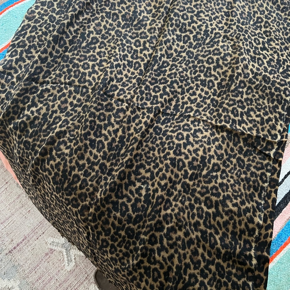 J. Crew Animal Print Wool Scarf